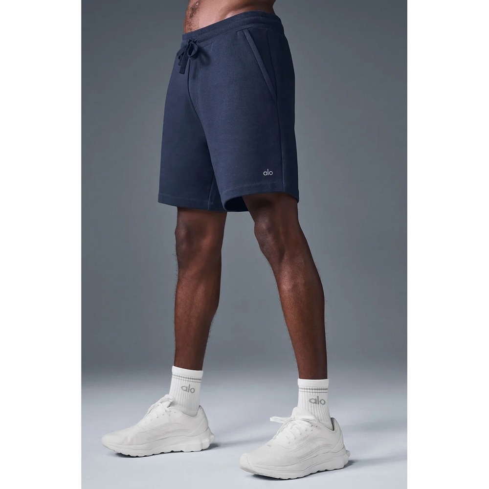 Alo Yoga Men Athletic Jogger Sweat Shorts Navy Blue Size‎ S/P